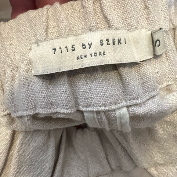 7115 by Szeki Signature elastic pull up linen blend trouser - canvas edition szS - Picture 7 of 8